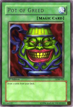 Pot of Greed (LOB-119) - The Legend of Blue Eyes White Dragon Unlimited - Premium Yugioh Single from Konami - Just $3.77! Shop now at Game Crave Tournament Store