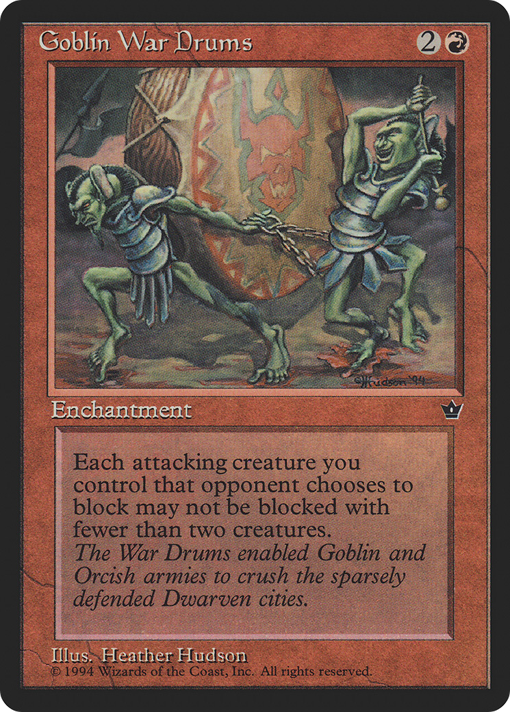 Goblin War Drums (FEM-58C) - Fallen Empires - Premium MTG Single from Wizards of the Coast - Just $0.25! Shop now at Game Crave Tournament Store