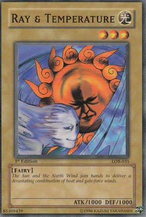 Ray & Temperature (LOB-035) - The Legend of Blue Eyes White Dragon Unlimited - Premium Yugioh Single from Konami - Just $0.08! Shop now at Game Crave Tournament Store