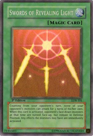 Swords of Revealing Light (LOB-101) - The Legend of Blue Eyes White Dragon Unlimited - Premium Yugioh Single from Konami - Just $2.56! Shop now at Game Crave Tournament Store