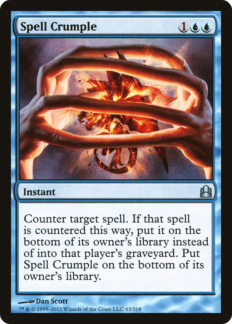 Spell Crumple (CMD-063) - Commander 2011 - Premium MTG Single from Wizards of the Coast - Just $0.39! Shop now at Game Crave Tournament Store