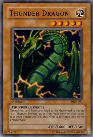 YuGiOh Metal Raiders Thunder Dragon MRD-097 YuGiOh Metal Raiders Thunder Dragon MRD-097