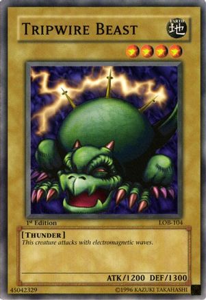 Tripwire Beast (LOB-104) - The Legend of Blue Eyes White Dragon 1st Edition - Premium Yugioh Single from Konami - Just $0.50! Shop now at Game Crave Tournament Store