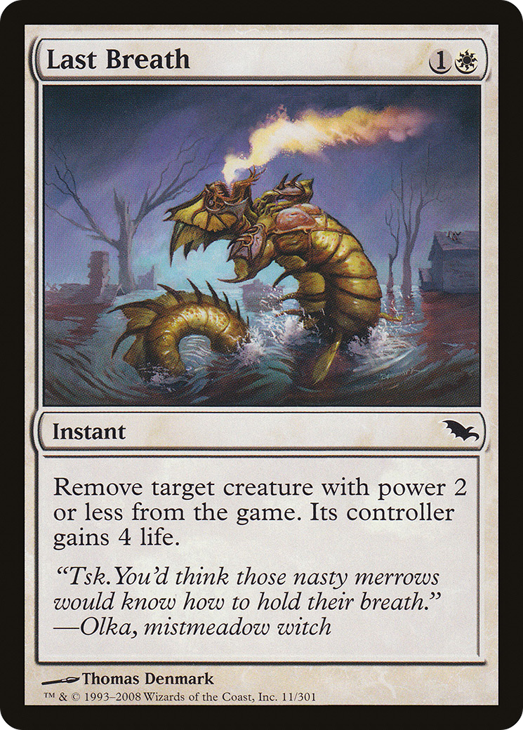 Last Breath (SHM-011) - Shadowmoor Foil - Premium MTG Single from Wizards of the Coast - Just $0.17! Shop now at Game Crave Tournament Store