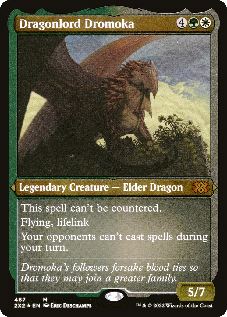 Dragonlord Dromoka (2X2-487) - Double Masters 2022 Etched Foil - Premium MTG Single from Wizards of the Coast - Just $4.45! Shop now at Game Crave Tournament Store