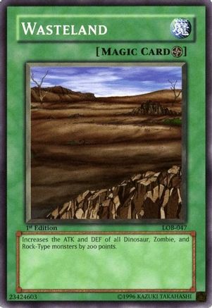 Wasteland (LOB-047) - The Legend of Blue Eyes White Dragon Unlimited - Premium Yugioh Single from Konami - Just $0.25! Shop now at Game Crave Tournament Store