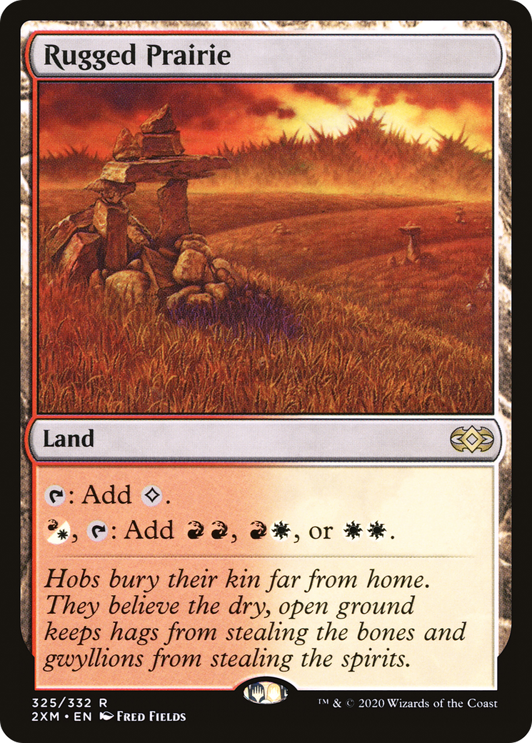 Rugged Prairie (2XM-325) - Double Masters Foil - Premium MTG Single from Wizards of the Coast - Just $1.04! Shop now at Game Crave Tournament Store
