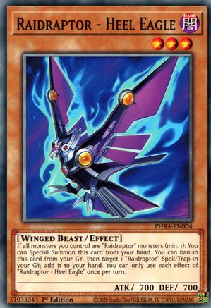 Raidraptor - Heel Eagle (PHRA-EN004) - Phantom Rage 1st Edition - Premium Yugioh Single from Konami - Just $0.25! Shop now at Game Crave Tournament Store