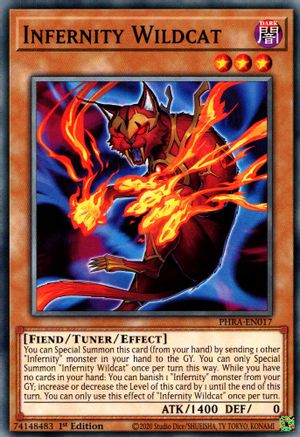 Infernity Wildcat (PHRA-EN017) - Phantom Rage 1st Edition - Premium Yugioh Single from Konami - Just $0.25! Shop now at Game Crave Tournament Store