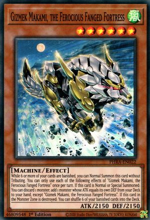 Gizmek Makami, the Ferocious Fanged Fortress (PHRA-EN022) - Phantom Rage 1st Edition - Premium Yugioh Single from Konami - Just $0.25! Shop now at Game Crave Tournament Store