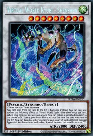 Virtual World Kyubi - Shenshen (PHRA-EN036) - Phantom Rage 1st Edition - Premium Yugioh Single from Konami - Just $1.55! Shop now at Game Crave Tournament Store
