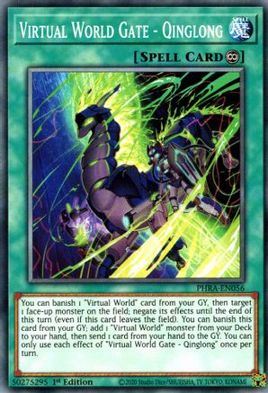 Virtual World Gate - Qinglong (PHRA-EN056) - Phantom Rage 1st Edition - Premium Yugioh Single from Konami - Just $0.25! Shop now at Game Crave Tournament Store