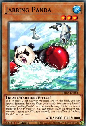 Jabbing Panda (PHRA-EN082) - Phantom Rage 1st Edition - Premium Yugioh Single from Konami - Just $0.25! Shop now at Game Crave Tournament Store
