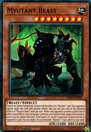 Myutant Beast (PHRA-EN087) - Phantom Rage 1st Edition - Premium Yugioh Single from Konami - Just $0.08! Shop now at Game Crave Tournament Store