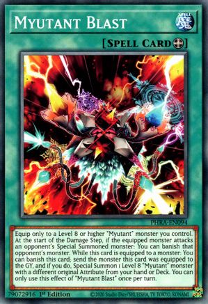 Myutant Blast (PHRA-EN094) - Phantom Rage 1st Edition - Premium Yugioh Single from Konami - Just $0.25! Shop now at Game Crave Tournament Store