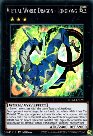 Virtual World Dragon - Longlong (PHRA-EN098) - Phantom Rage 1st Edition - Premium Yugioh Single from Konami - Just $0.25! Shop now at Game Crave Tournament Store
