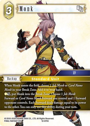Monk (OPUS XII) Foil - Premium Final Fantasy Single from Opus XII - Just $0.74! Shop now at Game Crave Tournament Store