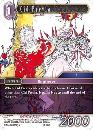 Cid Previa (OPUS XII) Foil - Premium Final Fantasy Single from Opus XII - Just $0.25! Shop now at Game Crave Tournament Store