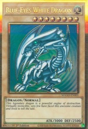 Blue-Eyes White Dragon (MAGO-EN001) - Maximum Gold 1st Edition - Premium Yugioh Single from Konami - Just $14.27! Shop now at Game Crave Tournament Store