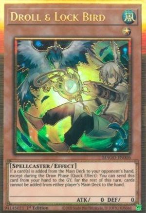 Droll & Lock Bird (MAGO-EN006) - Maximum Gold 1st Edition - Premium Yugioh Single from Konami - Just $3.48! Shop now at Game Crave Tournament Store