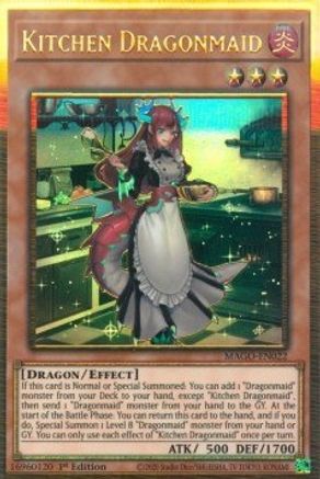 yugioh dragonmaid cards Yugioh Maximum Gold Premium Gold Rare Kitchen Dragonmaid Mago-en022