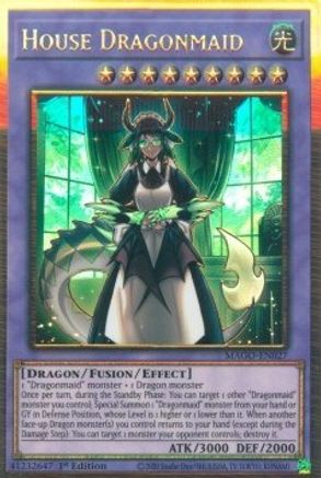 House Dragonmaid (MAGO-EN027) - Maximum Gold 1st Edition - Premium Yugioh Single from Konami - Just $0.21! Shop now at Game Crave Tournament Store