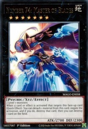 Number 74: Master of Blades (MAGO-EN058) - Maximum Gold 1st Edition - Premium Yugioh Single from Konami - Just $0.25! Shop now at Game Crave Tournament Store
