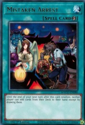 Mistaken Arrest (MAGO-EN080) - Maximum Gold 1st Edition - Premium Yugioh Single from Konami - Just $1.06! Shop now at Game Crave Tournament Store