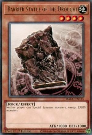 Barrier Statue of the Drought (MAGO-EN115) - Maximum Gold 1st Edition - Premium Yugioh Single from Konami - Just $0.33! Shop now at Game Crave Tournament Store