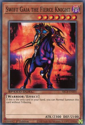 Swift Gaia the Fierce Knight (SBCB-EN005) - Speed Duel: Battle City Box 1st Edition - Premium Yugioh Single from Konami - Just $0.41! Shop now at Game Crave Tournament Store