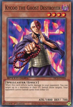 Kycoo the Ghost Destroyer (SBCB-EN006) - Speed Duel: Battle City Box 1st Edition - Premium Yugioh Single from Konami - Just $1.75! Shop now at Game Crave Tournament Store