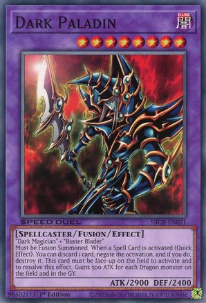Dark Paladin (SBCB-EN021) - Speed Duel: Battle City Box 1st Edition - Premium Yugioh Single from Konami - Just $0.40! Shop now at Game Crave Tournament Store