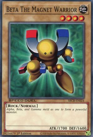Beta The Magnet Warrior (SBCB-EN024) - Speed Duel: Battle City Box 1st Edition - Premium Yugioh Single from Konami - Just $0.63! Shop now at Game Crave Tournament Store
