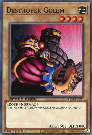 Destroyer Golem (SBCB-EN028) - Speed Duel: Battle City Box 1st Edition - Premium Yugioh Single from Konami - Just $0.25! Shop now at Game Crave Tournament Store