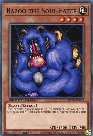 Bazoo the Soul-Eater (SBCB-EN048) - Speed Duel: Battle City Box 1st Edition - Premium Yugioh Single from Konami - Just $0.25! Shop now at Game Crave Tournament Store