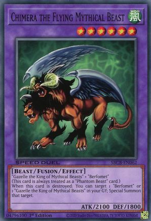 Chimera the Flying Mythical Beast (SBCB-EN062) - Speed Duel: Battle City Box 1st Edition - Premium Yugioh Single from Konami - Just $0.25! Shop now at Game Crave Tournament Store