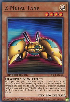 Z-Metal Tank (SBCB-EN065) - Speed Duel: Battle City Box 1st Edition - Premium Yugioh Single from Konami - Just $0.36! Shop now at Game Crave Tournament Store