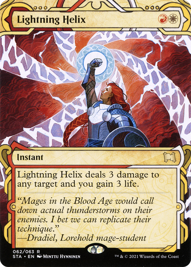 Lightning Helix (STA-062) - Strixhaven Mystical Archive: (Showcase) (Borderless) - Premium MTG Single from Wizards of the Coast - Just $0.42! Shop now at Game Crave Tournament Store