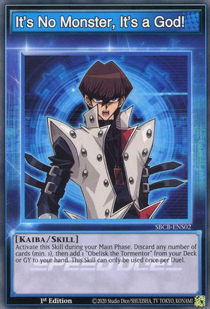 It's No Monster, It's a God! (SBCB-ENS02) - Speed Duel: Battle City Box 1st Edition - Premium Yugioh Single from Konami - Just $0.25! Shop now at Game Crave Tournament Store