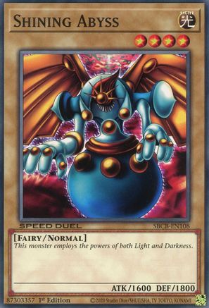 Shining Abyss (SBCB-EN108) - Speed Duel: Battle City Box 1st Edition - Premium Yugioh Single from Konami - Just $0.25! Shop now at Game Crave Tournament Store