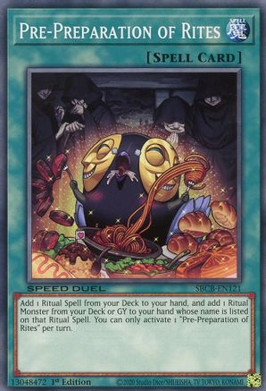 Pre-Preparation of Rites (SBCB-EN121) - Speed Duel: Battle City Box 1st Edition - Premium Yugioh Single from Konami - Just $1.46! Shop now at Game Crave Tournament Store
