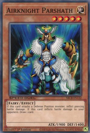 Airknight Parshath (SBCB-EN132) - Speed Duel: Battle City Box 1st Edition - Premium Yugioh Single from Konami - Just $0.25! Shop now at Game Crave Tournament Store
