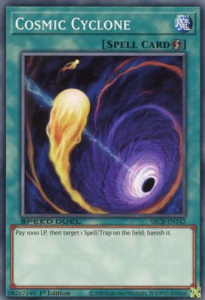 Cosmic Cyclone (SBCB-EN142) - Speed Duel: Battle City Box 1st Edition - Premium Yugioh Single from Konami - Just $0.40! Shop now at Game Crave Tournament Store
