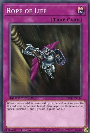 Rope of Life (SBCB-EN144) - Speed Duel: Battle City Box 1st Edition - Premium Yugioh Single from Konami - Just $0.25! Shop now at Game Crave Tournament Store