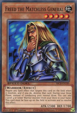 Freed the Matchless General (SBCB-EN149) - Speed Duel: Battle City Box 1st Edition - Premium Yugioh Single from Konami - Just $0.25! Shop now at Game Crave Tournament Store