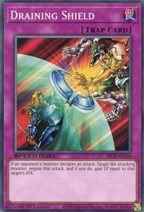 Draining Shield (SBCB-EN164) - Speed Duel: Battle City Box 1st Edition - Premium Yugioh Single from Konami - Just $0.50! Shop now at Game Crave Tournament Store
