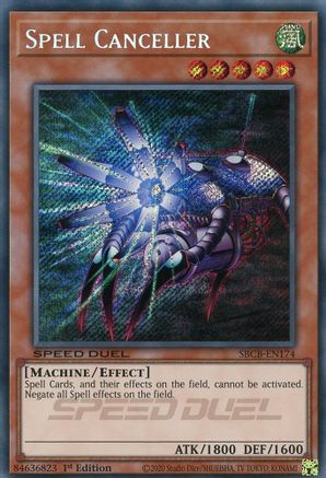 Spell Canceller (Secret) (SBCB-EN174) - Speed Duel: Battle City Box 1st Edition - Premium Yugioh Single from Konami - Just $1.03! Shop now at Game Crave Tournament Store