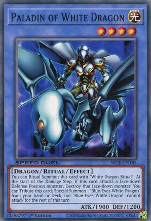 Paladin of White Dragon (SBCB-EN185) - Speed Duel: Battle City Box 1st Edition - Premium Yugioh Single from Konami - Just $0.25! Shop now at Game Crave Tournament Store