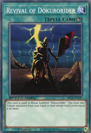 Revival of Dokurorider (SBCB-EN187) - Speed Duel: Battle City Box 1st Edition - Premium Yugioh Single from Konami - Just $0.25! Shop now at Game Crave Tournament Store