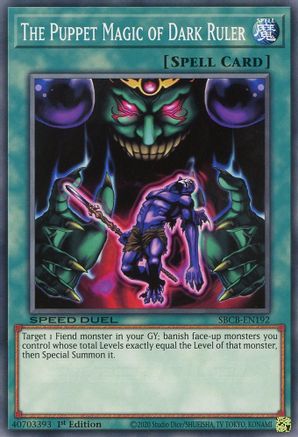 The Puppet Magic of Dark Ruler (SBCB-EN192) - Speed Duel: Battle City Box 1st Edition - Premium Yugioh Single from Konami - Just $0.25! Shop now at Game Crave Tournament Store